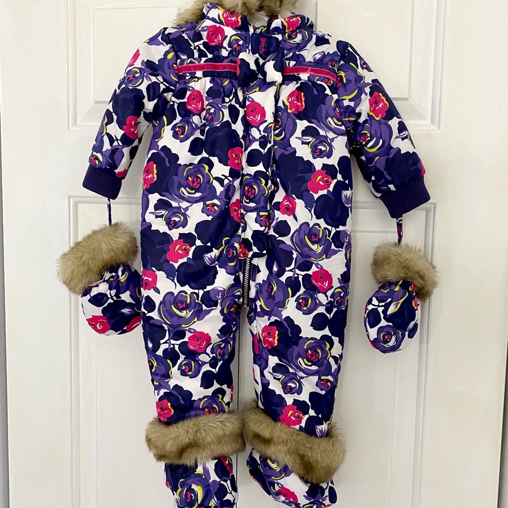 Juicy Couture Baby Hooded Snowsuit